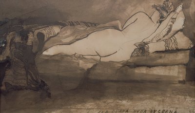 Kulala Uchi (kalamu na wino na kuosha kwenye karatasi)swed av Victor Hugo