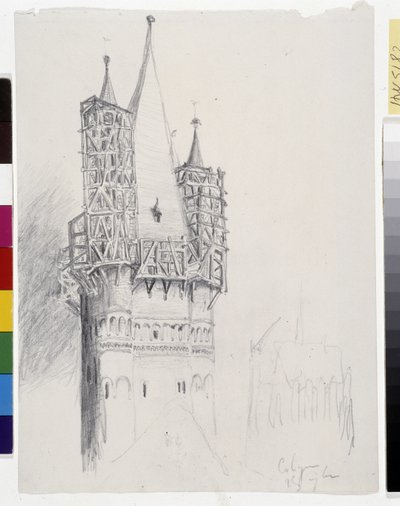 Klockstapeln i Köln (bläck på papper) av Victor Hugo