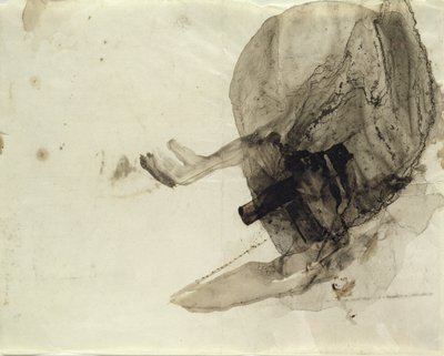 Utan titel, ca 1853-5 (bläcktvätt på papper) av Victor Hugo