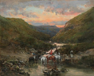 Ravin nära Biskra, 18901900. av Victor Huguet