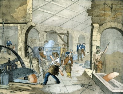 Forges - litho av Janson. 1800-talet. av Victor Janson
