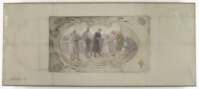 Skiss till Galerie Lobau, Hôtel de Ville, Paris: Familjen av Victor Jean Pierre Maziès