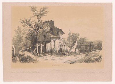 Boerderij op de Mont Valérien På Mont Valérien (titel på objekt) av Victor Lefranc
