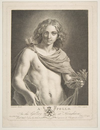 Apollo klädd i mantel och med lagergren och fiol, 1784. av Victor Marie Picot