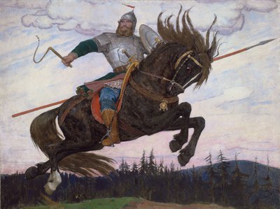 En Bogatyr, 1920 av Victor Mikhailovich Vasnetsov