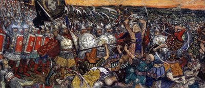 Bataille de Koulikovo - Slaget vid Kulikovo den 8 september av Victor Mikhailovich Vasnetsov