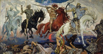 Apokalypsens fyra ryttare av Victor Mikhailovich Vasnetsov