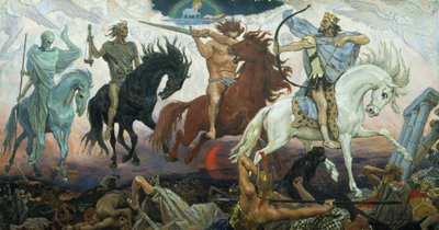 The Four Horsemen of the Apocalypse, 1887 av Victor Mikhailovich Vasnetsov