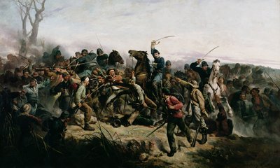 Löjtnant Henry B. Hiddens kavalleriladdning, 1862 av Victor Nehlig