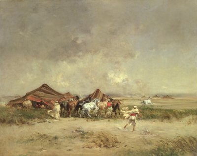 Arabiskt läger, 1872 av Victor Pierre Huguet