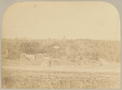 Pl. XVIII. Central Park sett från museet av Victor Prevost, Gaston L. Feuardent and Co., New York