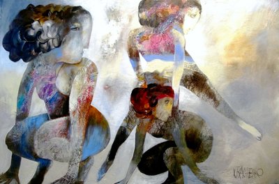 Färgglada abstrakta figurer av Victor Tkachenko