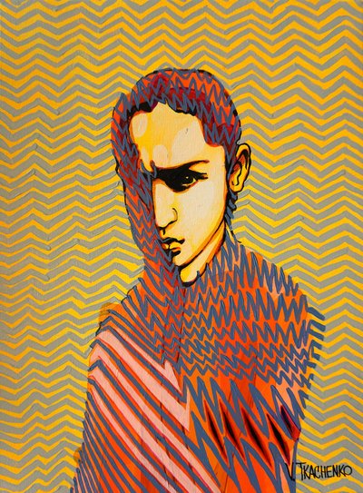 Grafisk ungdom – Zigzag Gaze av Victor Tkachenko