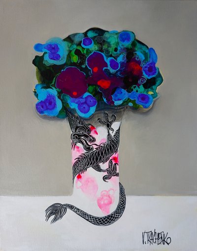 Mystiska drakblommor av Victor Tkachenko