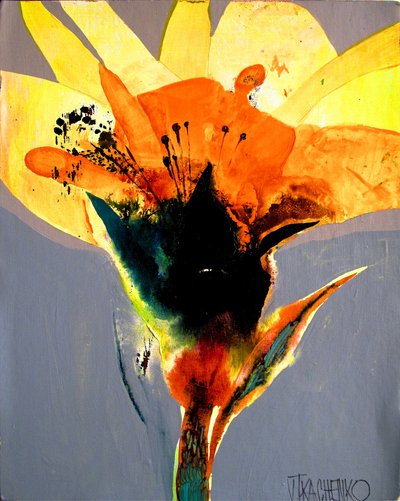 Livfull abstrakt blomning av Victor Tkachenko