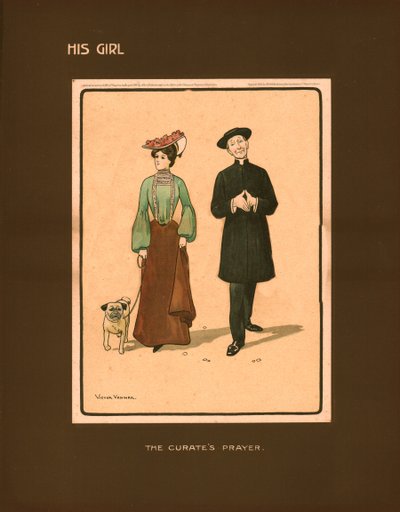 Hans flicka, Kuratens bön. av Victor Venner