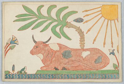 Oxen och grodan, Illustration för Aesops fabler av Victor Wilbour