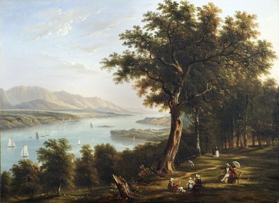 Utsikt från Hyde Park vid Hudsonfloden, 1845 av Victor de Grailly