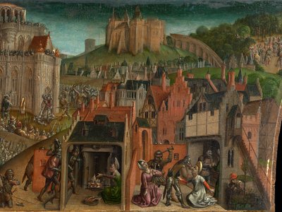 Titus erövring av Jerusalem (predella) av Vienna Master of Mary of Burgundy
