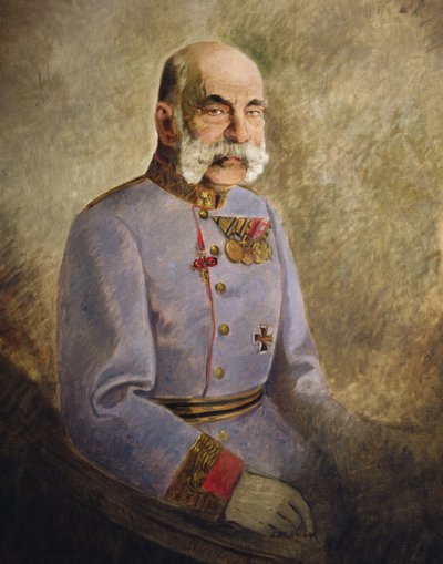 Franz Joseph I av Österrike, ca 1916 (olja på duk) av Vienna Nedomansky Studio