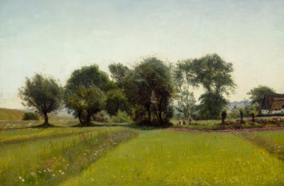 Barn som leker på fälten av Viggo Pedersen