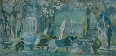 Scenografi för pjäsen Måsen av A. Tjechov, 1898 av Viktor Andreyevich Simov