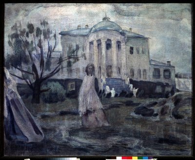 Fantomer (spöken). Peinture de Victor (Andra) Elpidiforovich Borisov Musatov (Borisov-Musatov) (1870-1905). Tempera Sir Toile av Viktor Elpidiforovich Borisov Musatov