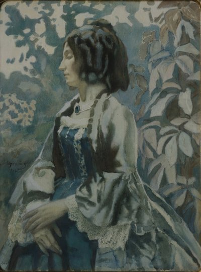 Porträtt av en dam, 1902 av Viktor Elpidiforovich Borisov Musatov