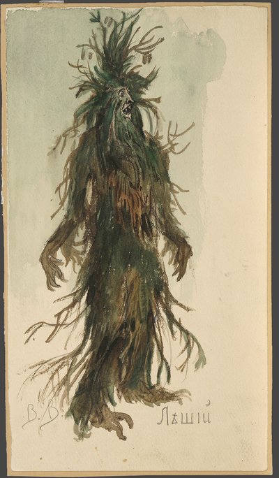 Leshy. Kostymdesign för operan Snow Maiden av N. Rimsky-Korsakov, 1885. av Viktor Mikhaylovich Vasnetsov