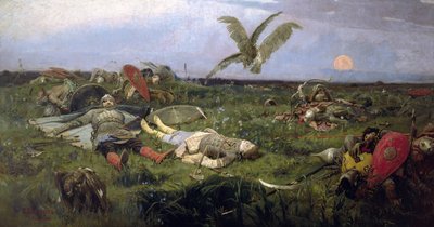 Prins Igors fält strider mot Kipchaks, 1880. av Viktor Mikhaylovich Vasnetsov