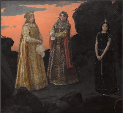 Tre drottningar av det underjordiska kungariket, 1879. av Viktor Mikhaylovich Vasnetsov
