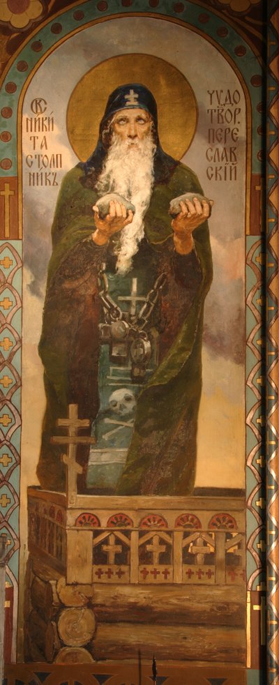 Vördade Nikita Stylites av Pereyaslavl, 1885-1896 av Viktor Mikhaylovich Vasnetsov