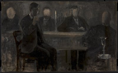 Five Portraits. Study for painting in Thielska Galleriet, Stockholm av Vilhelm Hammershøi