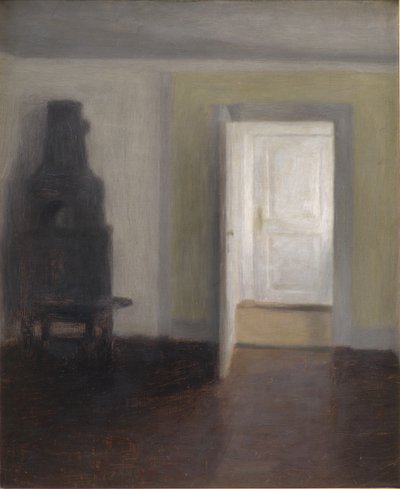 Interiör. En gammal spis av Vilhelm Hammershøi