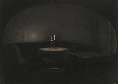 Interiör. Konstgjort ljus av Vilhelm Hammershøi