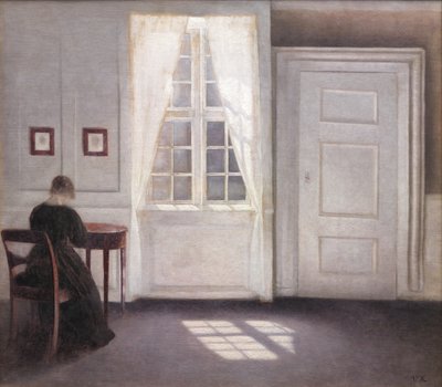 Interiör i Strandgade, Solljus på golvet av Vilhelm Hammershøi