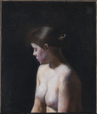 Naken kvinnlig modell av Vilhelm Hammershøi