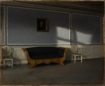 Solsken i salongen III, 1905. av Vilhelm Hammershøi