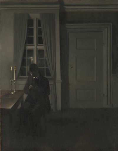 Samlaren av mynt av Vilhelm Hammershøi