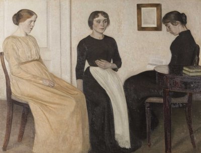 Tre unga kvinnor, 1888. av Vilhelm Hammershøi