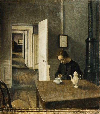An Interior, Strandgade 25, 1915 av Vilhelm Hammershoi