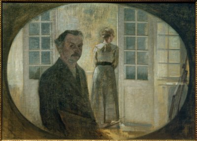 Konstnären och hans fru av Vilhelm Hammershoi