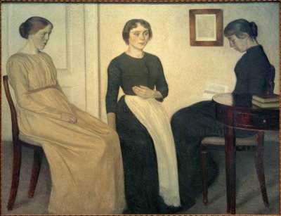 Tre unga kvinnor av Vilhelm Hammershoi