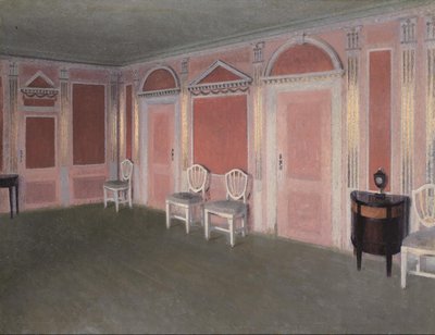 Interiör i Louis Seize-stil. Från konstnärens hem. Rahbeks Allé av Vilhelm Hammershøi