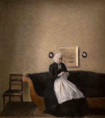 Interiör med konstnärens mamma av Vilhelm Hammershoi