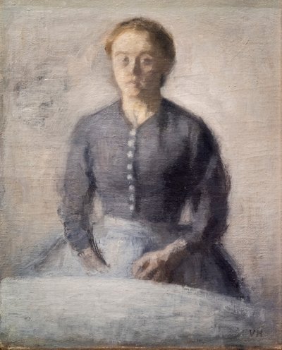 Porträtt av Ida av Vilhelm Hammershoi