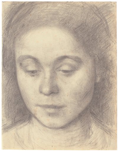 Porträtt av Ida, konstnärens hustru, 1898 (blyerts) av Vilhelm Hammershoi