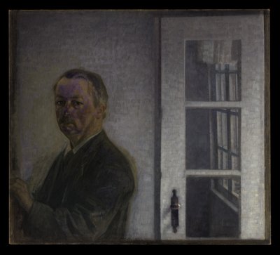 Självporträtt vid Spurveskjul av Vilhelm Hammershøi