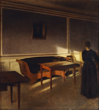 Solsken i vardagsrummet, nr 1, 1903 av Vilhelm Hammershoi