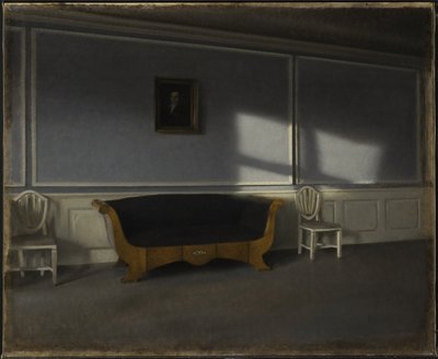 Solsken i vardagsrummet III av Vilhelm Hammershøi